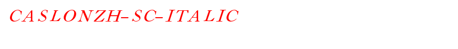 CaslonZH-SC-Italic.otf(艺术字体在线转换器效果展示图)