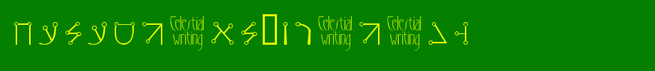Celestial-Writing_英文字体