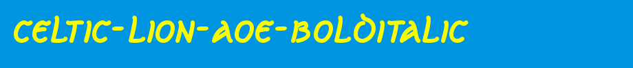Celtic-Lion-AOE-BoldItalic.ttf
(Art font online converter effect display)