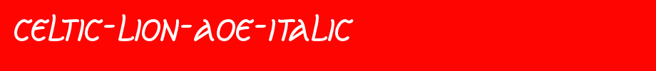 Celtic-Lion-AOE-Italic.TTF
(Art font online converter effect display)