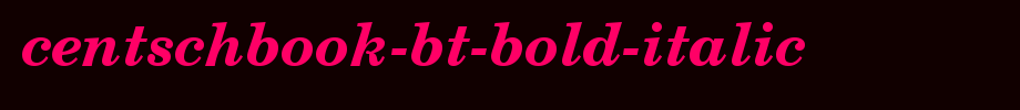 CentSchbook-BT-Bold-Italic.ttf(字体效果展示)