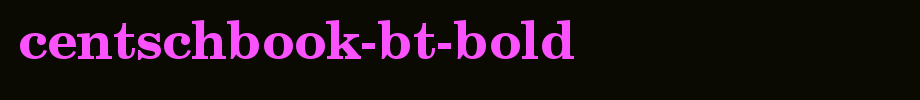 CentSchbook-BT-Bold.ttf(字体效果展示)