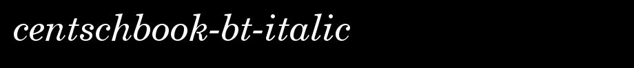 CentSchbook-BT-Italic.ttf(艺术字体在线转换器效果展示图)