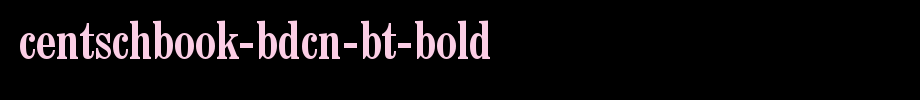 CentSchbook-BdCn-BT-Bold.ttf(字体效果展示)