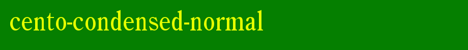 Cento-Condensed-Normal.ttf(艺术字体在线转换器效果展示图)