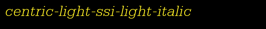 Centric-Light-SSi-Light-Italic.ttf(字体效果展示)