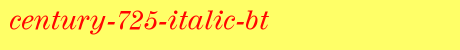 Century-725-Italic-BT.ttf
(Art font online converter effect display)