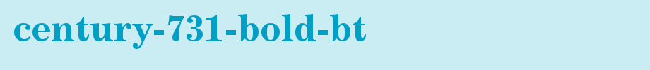 Century-731-Bold-BT_ English font