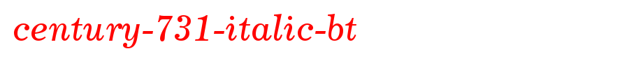 Century-731-Italic-BT_ English font