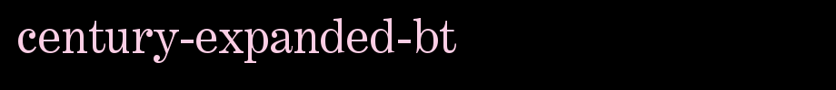 Century-Expanded-BT_ English font