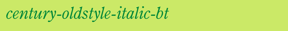Century-Oldstyle-Italic-BT_ English font