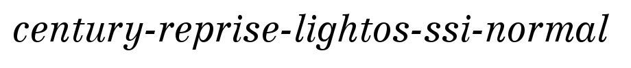 Century-Reprise-LightOS-SSi-Normal.ttf
(Art font online converter effect display)