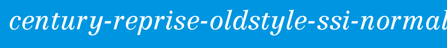 Century-Reprise-OldStyle-SSi-Normal.ttf
(Art font online converter effect display)