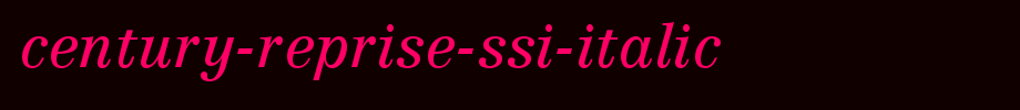 Century-Reprise-SSi-Italic.ttf(艺术字体在线转换器效果展示图)