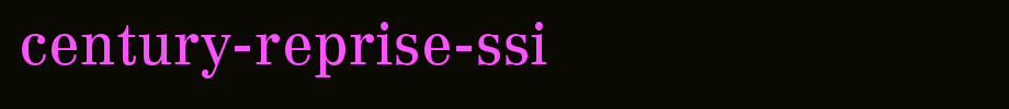 Century-Reprise-SSi.ttf
(Art font online converter effect display)