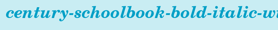 Century-Schoolbook-Bold-Italic-Win95BT.TTF
(Art font online converter effect display)