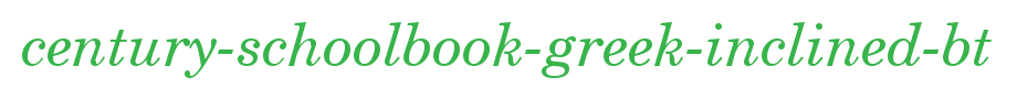 Century-Schoolbook-Greek-Inclined-BT.ttf
(Art font online converter effect display)