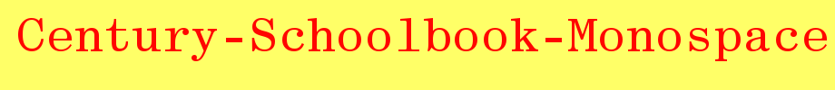 Century-schoolbook-monospace-Bt _ English font
(Art font online converter effect display)