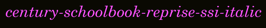 Century-Schoolbook-Reprise-SSi-Italic.ttf
(Art font online converter effect display)