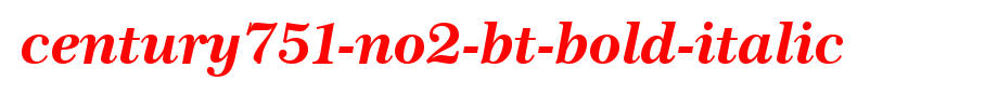 Century751-No2-BT-Bold-Italic.ttf(字体效果展示)