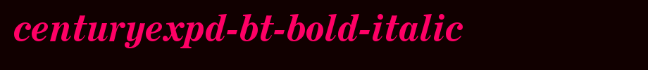 CenturyExpd-BT-Bold-Italic.ttf(字体效果展示)