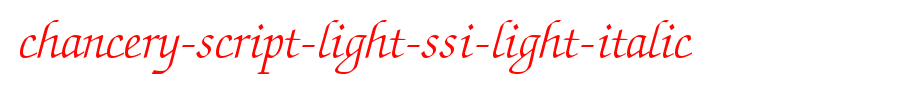 Chancery-Script-Light-SSi-Light-Italic.ttf(字体效果展示)