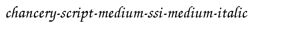 Chancery-Script-Medium-SSi-Medium-Italic.ttf(艺术字体在线转换器效果展示图)