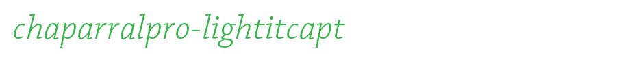 ChaparralPro-LightItCapt.otf(字体效果展示)