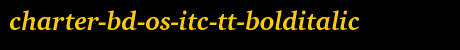 Charter-Bd-OS-ITC-TT-BoldItalic.ttf(字体效果展示)