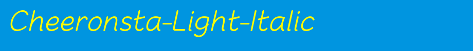 Cheeronsta-Light-Italic_ English font