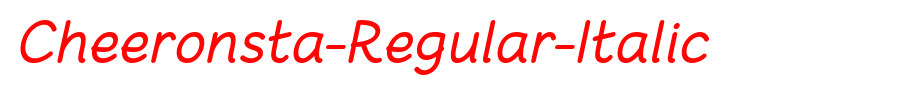 Cheeronsta-Regular-Italic_ English font
(Art font online converter effect display)