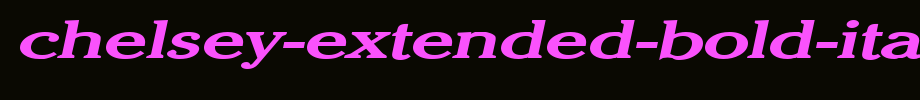 Chelsey-Extended-Bold-Italic.ttf(艺术字体在线转换器效果展示图)