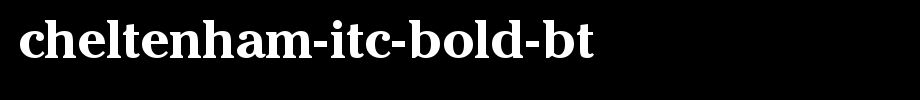Cheltenham-ITC-Bold-BT_ English font