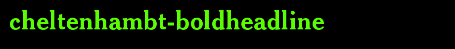 CheltenhamBT-BoldHeadline.otf(字体效果展示)