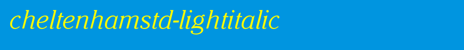 CheltenhamStd-LightItalic.otf(艺术字体在线转换器效果展示图)