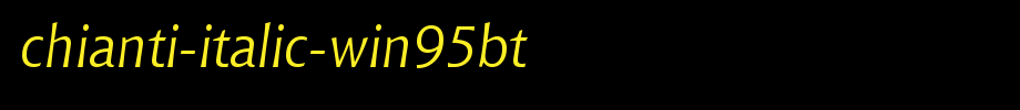 Chianti-Italic-Win95BT_英文字体(艺术字体在线转换器效果展示图)