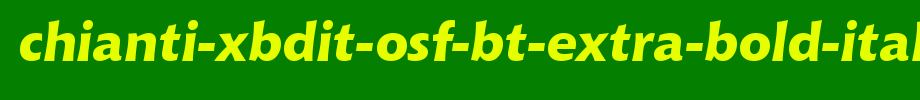 Chianti-XBdIt-OSF-BT-Extra-Bold-Italic.ttf(字体效果展示)