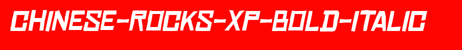 Chinese-Rocks-Xp-Bold-Italic.TTF
(Art font online converter effect display)