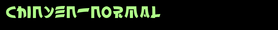 Chinyen-Normal_英文字体字体效果展示