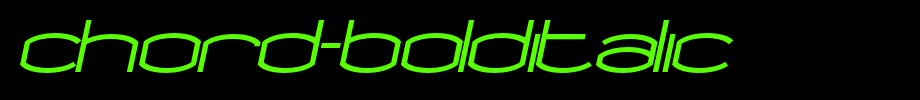 Chord-BoldItalic.otf(艺术字体在线转换器效果展示图)