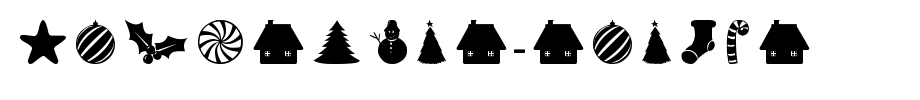 Christmas-Shapes.ttf(字体效果展示)
