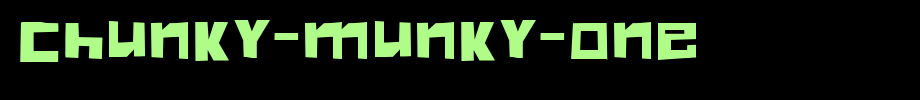 Chunky-Munky-One.ttf(艺术字体在线转换器效果展示图)