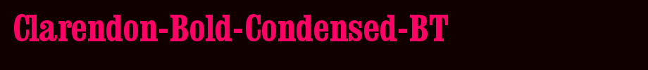 Clarendon-Bold-Condensed-BT_英文字体(字体效果展示)