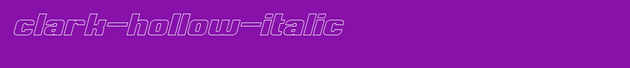Clark-Hollow-Italic.ttf(艺术字体在线转换器效果展示图)