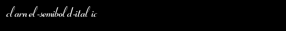 Clarnel-SemiBold-Italic.ttf(艺术字体在线转换器效果展示图)