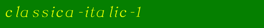 Classica-Italic-1.ttf(艺术字体在线转换器效果展示图)