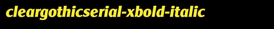 ClearGothicSerial-Xbold-Italic.ttf(艺术字体在线转换器效果展示图)