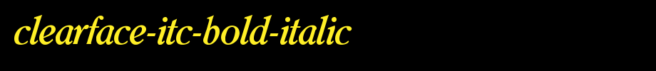 Clearface-ITC-Bold-Italic.ttf(字体效果展示)