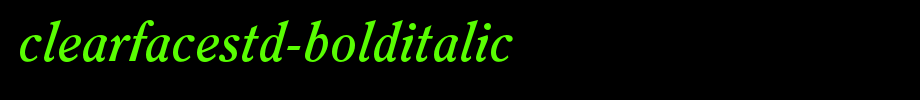 ClearfaceStd-BoldItalic.otf(艺术字体在线转换器效果展示图)