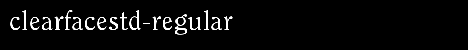 ClearfaceStd-Regular.otf(艺术字体在线转换器效果展示图)